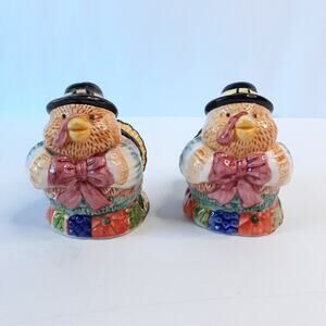 Thanksgiving Turkey Ceramic Salt and Pepper Shaker Set